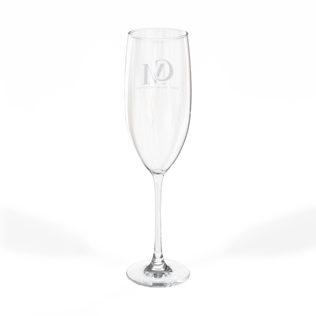 Wine Glasses - Celebrity Chef Maurice Exquisite Engraved Champagne Glass, 8oz