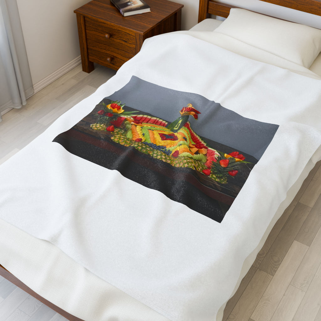 Plush Blanket — Colorful Fruit Centerpiece Photo Throw